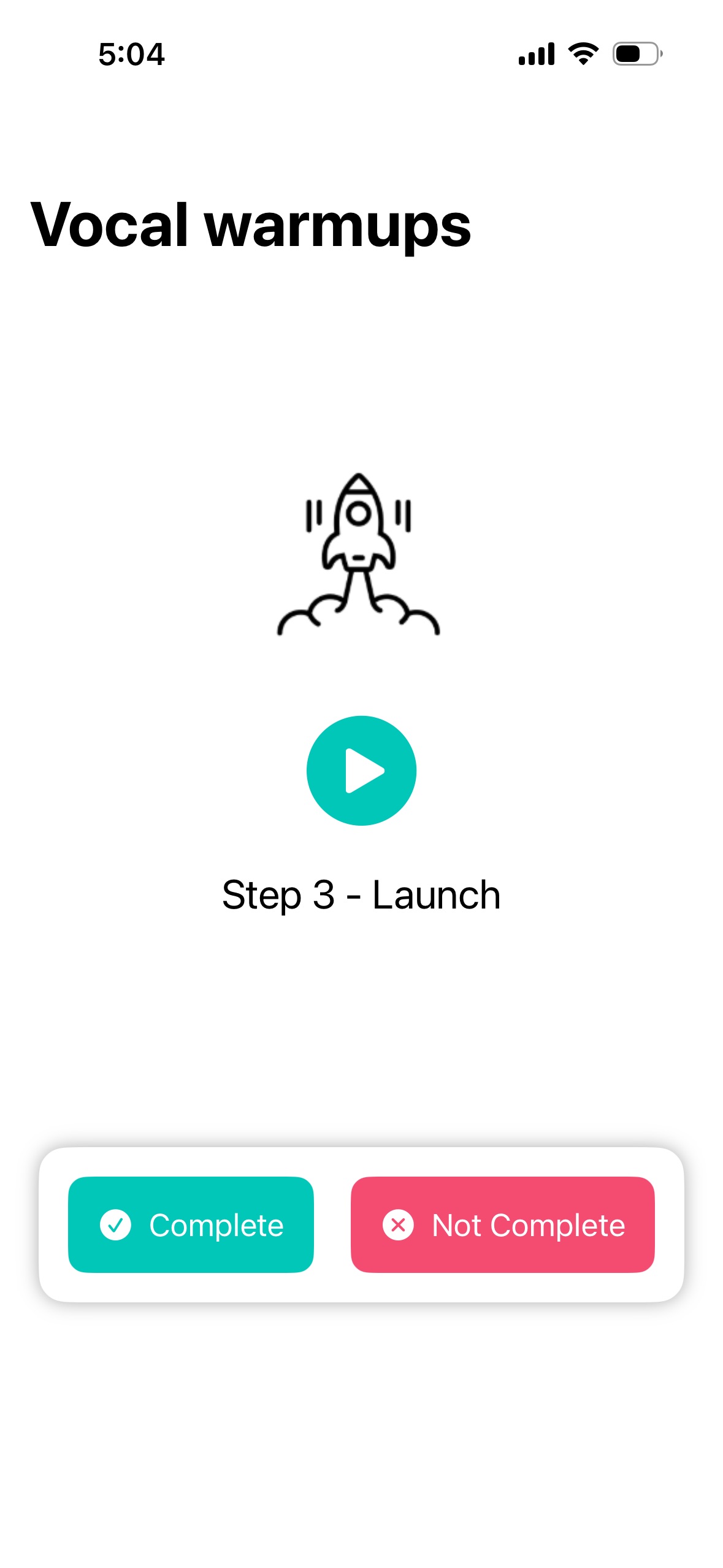 Step 3 Launch micro-step screen